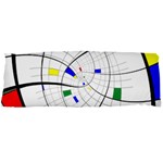 Swirl Grid With Colors Red Blue Green Yellow Spiral Body Pillow Case Dakimakura (Two Sides)