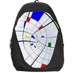 Swirl Grid With Colors Red Blue Green Yellow Spiral Backpack Bag