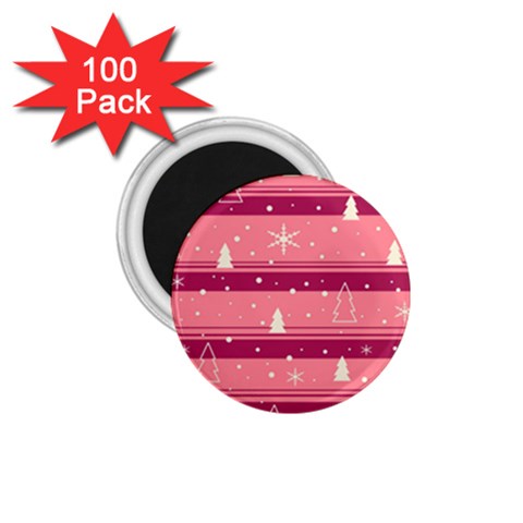 Pink Xmas 1.75  Magnets (100 pack)  from ArtsNow.com Front