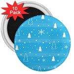 Blue Xmas 3  Magnets (10 pack) 