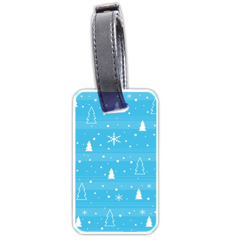 Blue Xmas Luggage Tags (One Side)  from ArtsNow.com Front