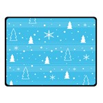 Blue Xmas Double Sided Fleece Blanket (Small) 