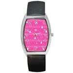 Magenta Xmas Barrel Style Metal Watch