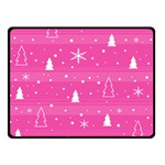 Magenta Xmas Double Sided Fleece Blanket (Small) 