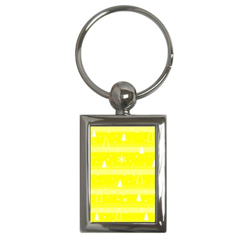 Yellow Xmas Key Chains (Rectangle)  from ArtsNow.com Front