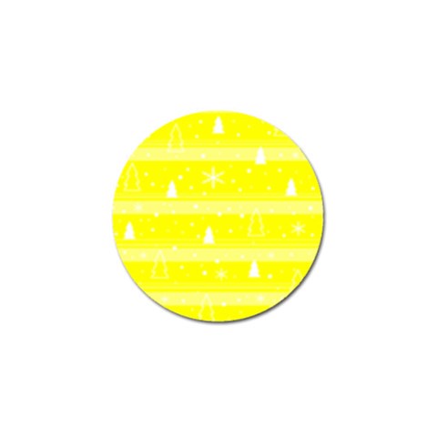 Yellow Xmas Golf Ball Marker from ArtsNow.com Front