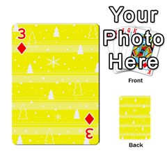Yellow Xmas Playing Cards 54 Designs  from ArtsNow.com Front - Diamond3