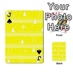 Jack Yellow Xmas Playing Cards 54 Designs  from ArtsNow.com Front - SpadeJ