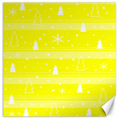 Yellow Xmas Canvas 12  x 12   from ArtsNow.com 11.4 x11.56  Canvas - 1