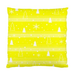 Yellow Xmas Standard Cushion Case (Two Sides) from ArtsNow.com Front