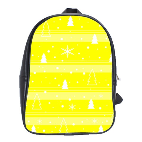 Yellow Xmas School Bags (XL)  from ArtsNow.com Front