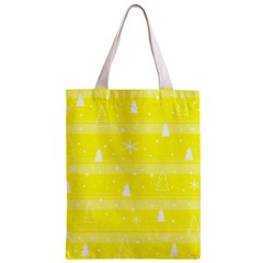 Yellow Xmas Zipper Classic Tote Bag from ArtsNow.com Front