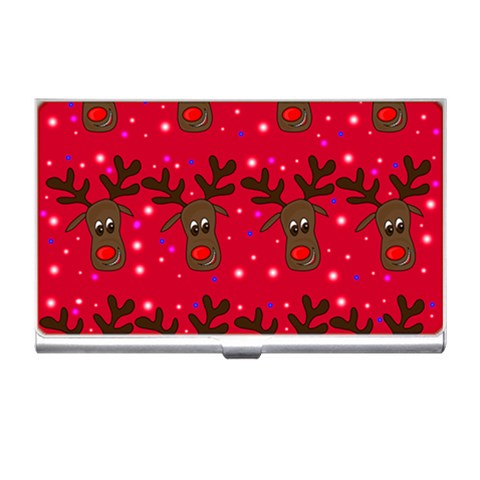 Reindeer Xmas pattern Business Card Holders from ArtsNow.com Front