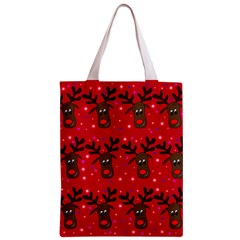 Reindeer Xmas pattern Zipper Classic Tote Bag from ArtsNow.com Back
