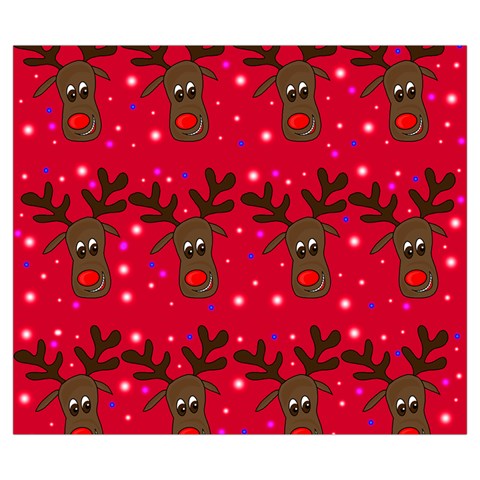 Reindeer Xmas pattern Zipper Large Tote Bag from ArtsNow.com Front