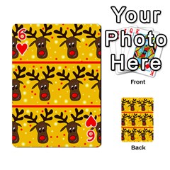 Christmas reindeer pattern Playing Cards 54 Designs  from ArtsNow.com Front - Heart6