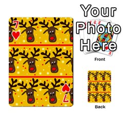 Christmas reindeer pattern Playing Cards 54 Designs  from ArtsNow.com Front - Heart7