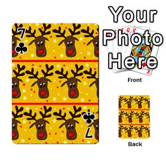 Christmas reindeer pattern Playing Cards 54 Designs  from ArtsNow.com Front - Club7
