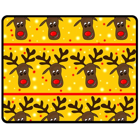 Christmas reindeer pattern Fleece Blanket (Medium)  from ArtsNow.com 60 x50  Blanket Front