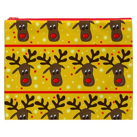 Christmas reindeer pattern Cosmetic Bag (XXXL)  from ArtsNow.com Front