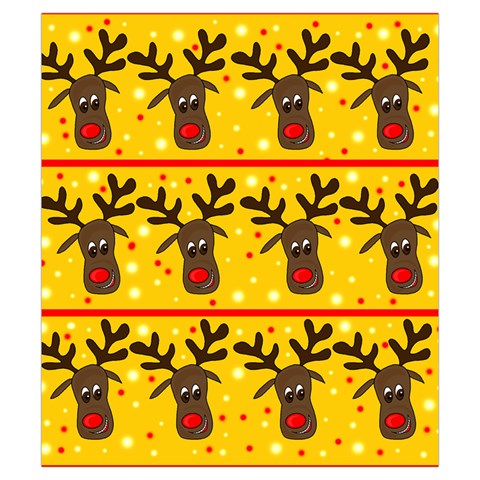 Christmas reindeer pattern Drawstring Pouches (Small)  from ArtsNow.com Front
