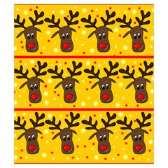Christmas reindeer pattern Drawstring Pouches (Small)  from ArtsNow.com Back