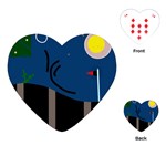 Abstract night landscape Playing Cards (Heart) 