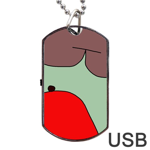 Nature Dog Tag USB Flash (One Side) from ArtsNow.com Front