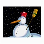 Lonely snowman Small Glasses Cloth