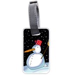 Lonely snowman Luggage Tags (One Side) 