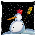 Lonely snowman Standard Flano Cushion Case (One Side)