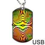 Fractals Ball About Abstract Dog Tag USB Flash (Two Sides) 