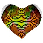 Fractals Ball About Abstract Large 19  Premium Heart Shape Cushions
