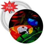 Papgei Red Bird Animal World Towel 3  Buttons (10 pack) 