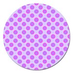 Pastel Pink Mod Circles Magnet 5  (Round)