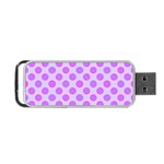 Pastel Pink Mod Circles Portable USB Flash (One Side)