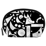 Happy day - black and white Accessory Pouches (Large) 
