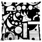Happy day - black and white Standard Flano Cushion Case (Two Sides)