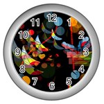 Magical night  Wall Clocks (Silver) 