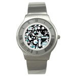 Happy life - blue Stainless Steel Watch