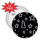 Black and white Xmas 2.25  Buttons (10 pack) 