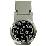 Black and white Xmas Money Clip Watches