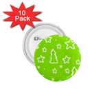 Green Christmas 1.75  Buttons (10 pack)