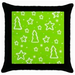 Green Christmas Throw Pillow Case (Black)