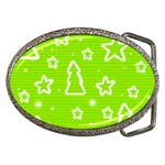 Green Christmas Belt Buckles