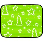 Green Christmas Fleece Blanket (Mini)