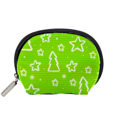 Green Christmas Accessory Pouches (Small)  from ArtsNow.com Front
