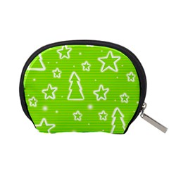 Green Christmas Accessory Pouches (Small)  from ArtsNow.com Back