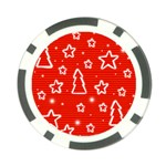 Red Xmas Poker Chip Card Guards (10 pack) 