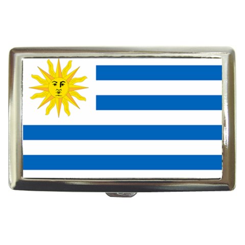Uruguay Flag Cigarette Money Case from ArtsNow.com Front